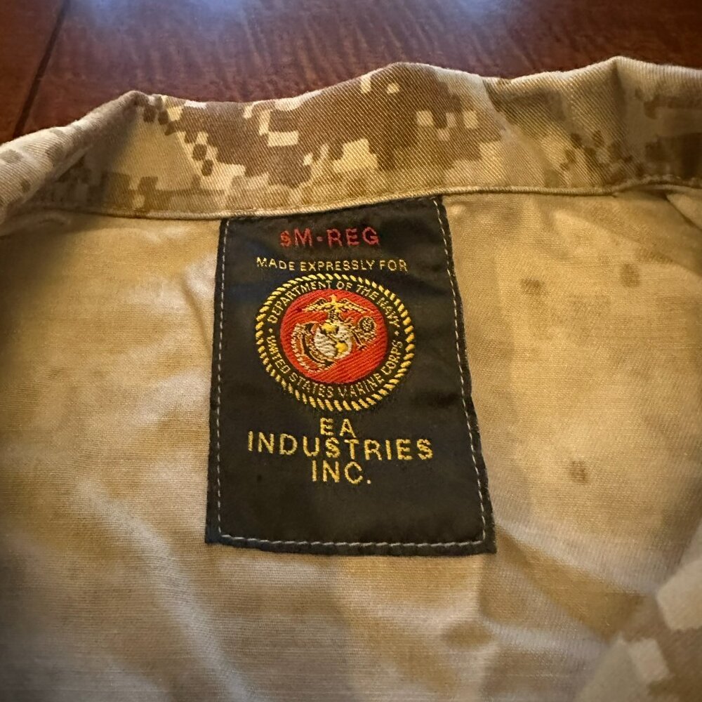 USMC Desert MARPAT Combat Blouse EA Industries SM-REG - Picture 6 of 7